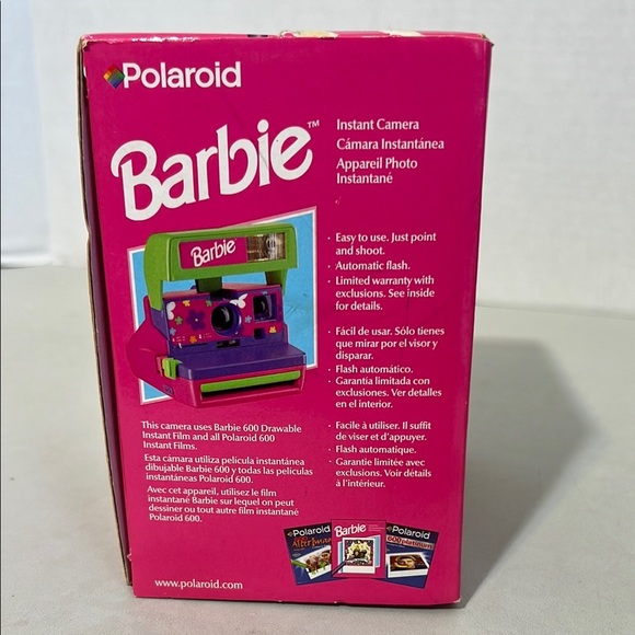 Barbie Mattel 1999 Polaroid Pink and Green Instant Camera In Box - Picture 10 of 16